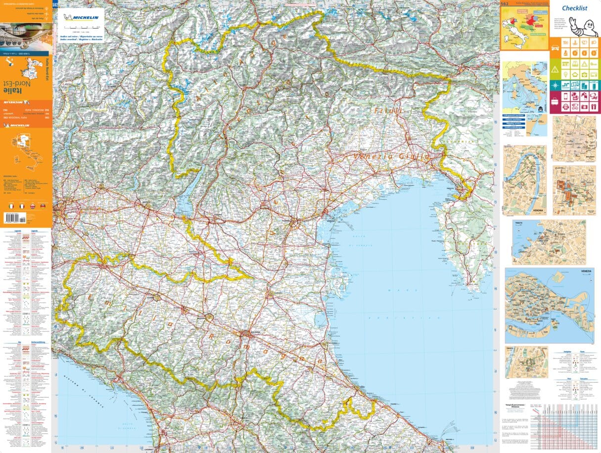 Carte routière n° 562 - Italie Nord-Est | Michelin carte routière Michelin