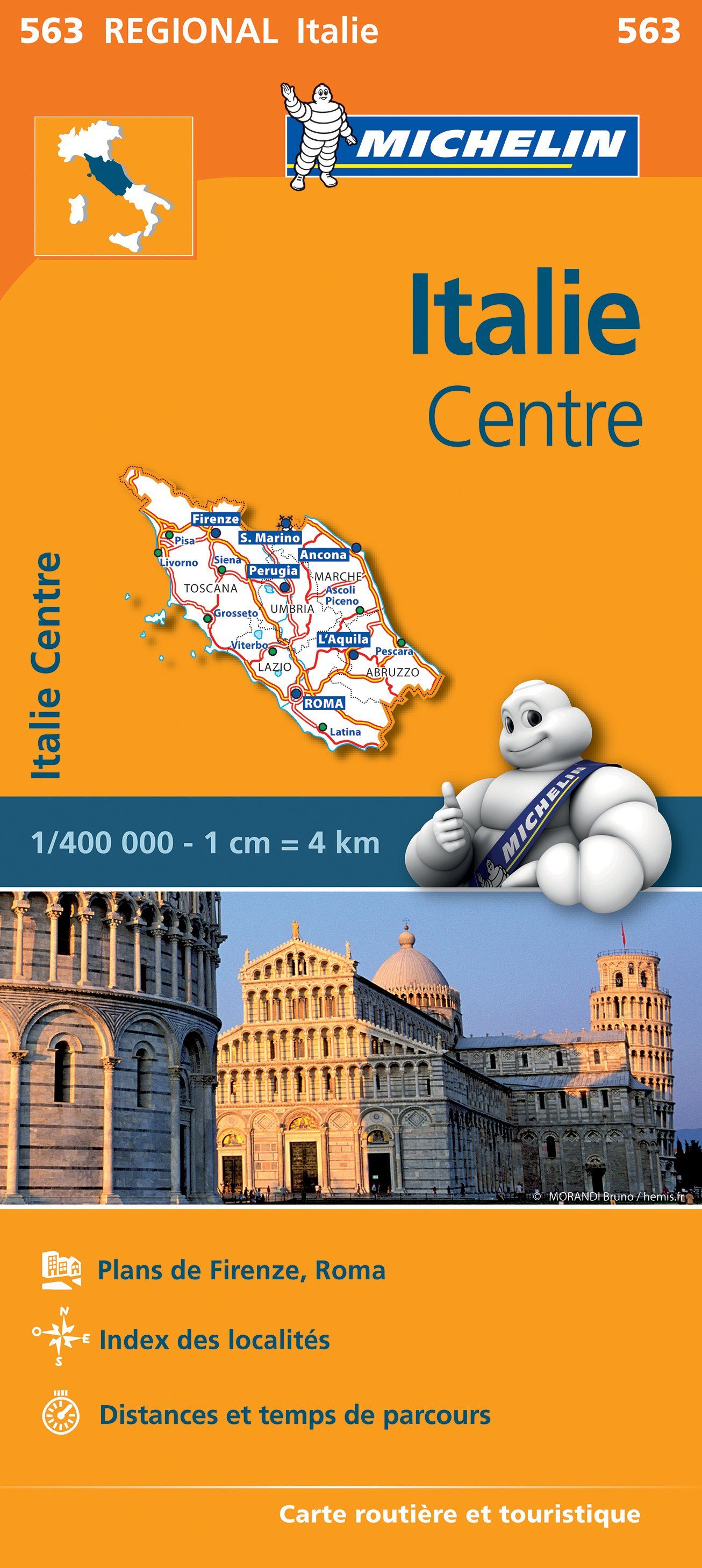 Carte routière n° 563 - Italie Centrale | Michelin carte routière Michelin