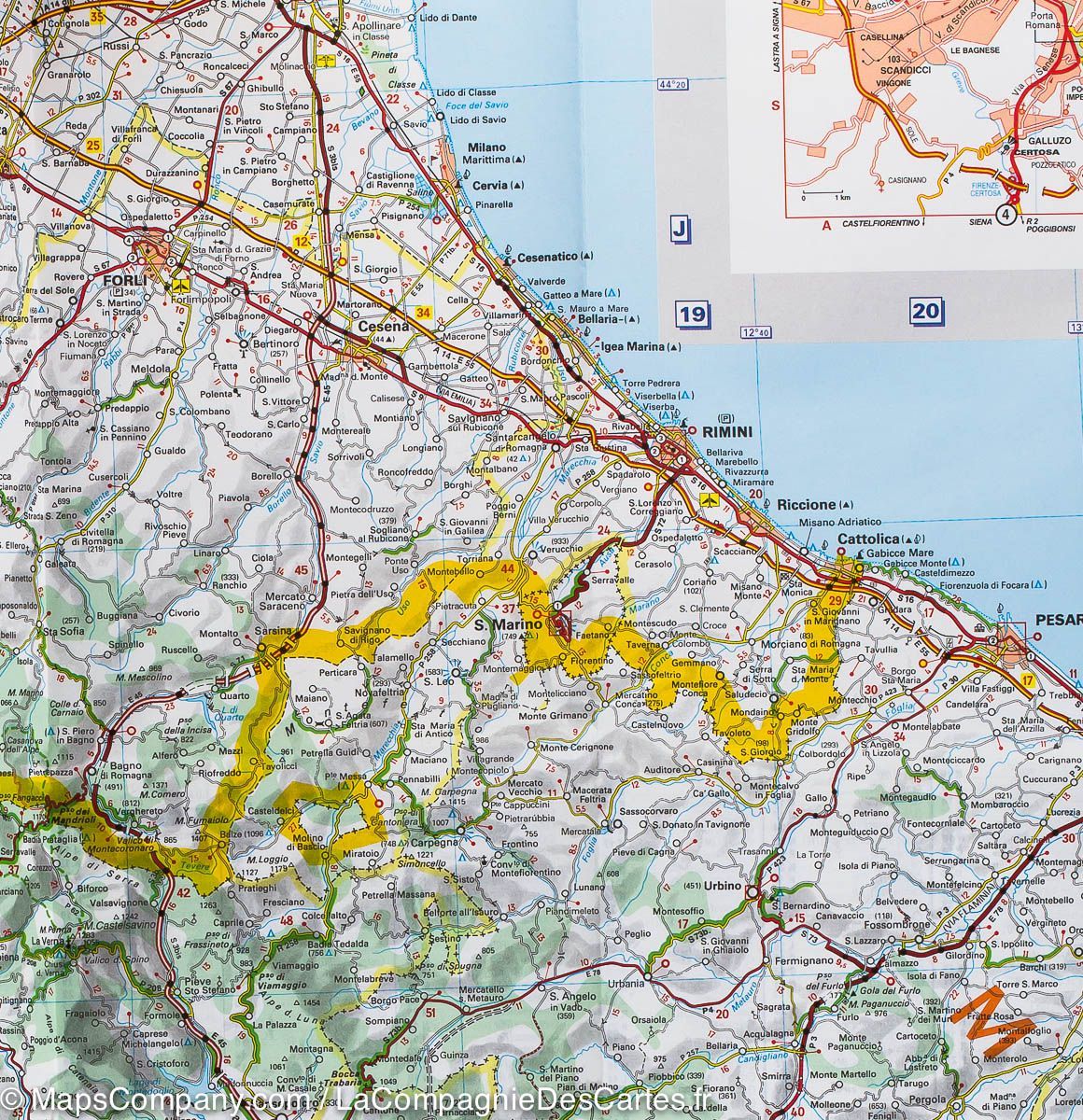 Carte routière n° 563 - Italie Centrale | Michelin carte routière Michelin