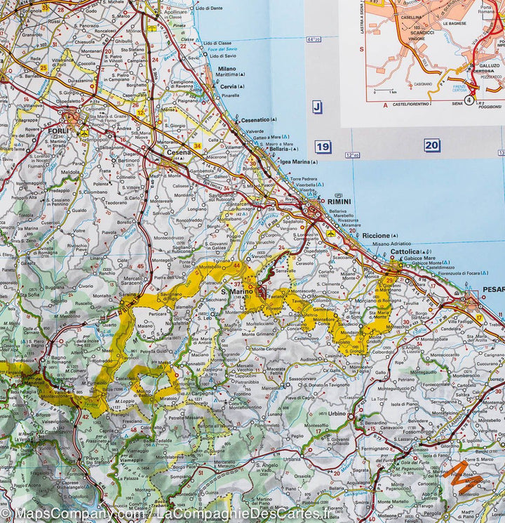 Carte routière n° 563 - Italie Centrale | Michelin carte pliée Michelin 