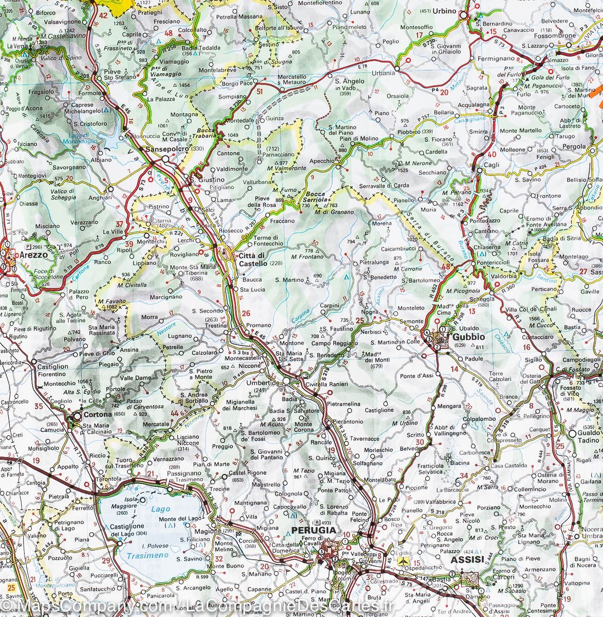 Carte routière n° 563 - Italie Centrale | Michelin carte routière Michelin