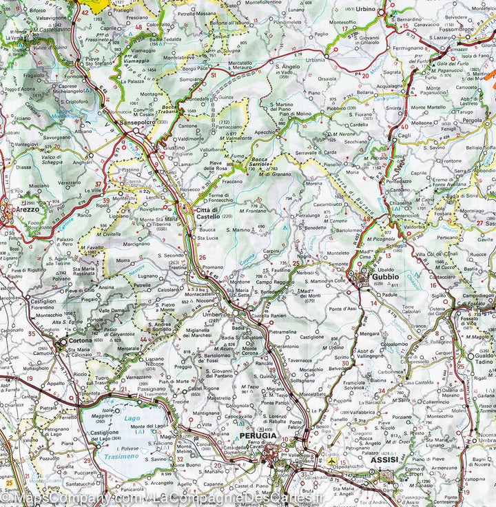 Carte routière n° 563 - Italie Centrale | Michelin carte pliée Michelin 