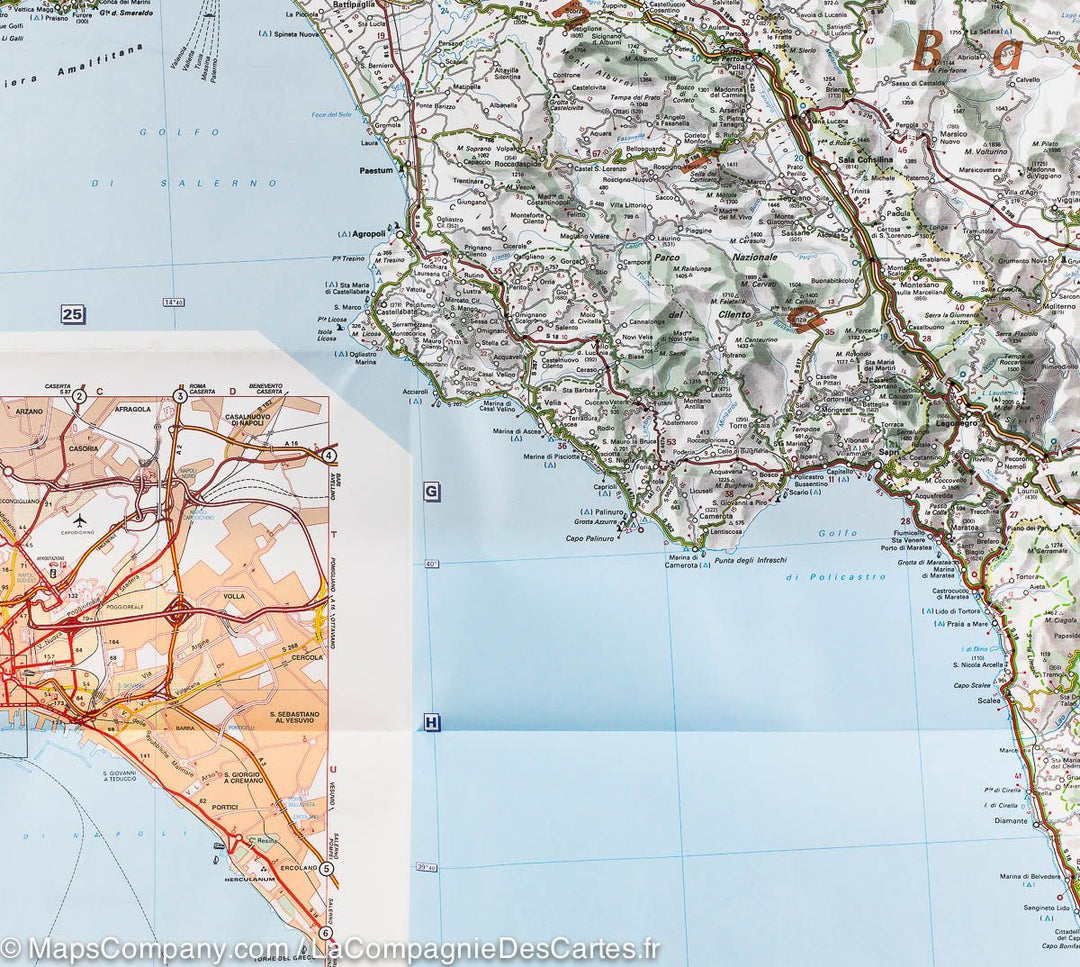 Carte routière n° 564 - Italie du Sud | Michelin carte pliée Michelin 