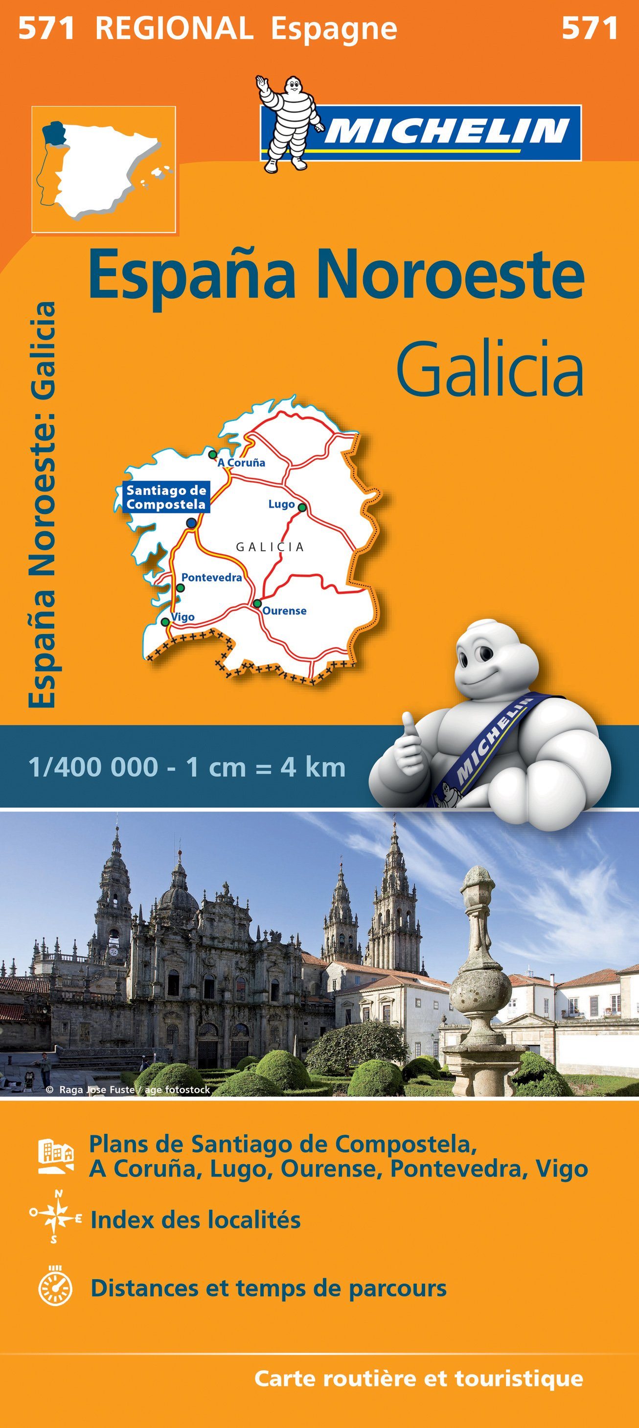 Carte routière n° 571 - Espagne Nord-Ouest (Galice) | Michelin carte routière Michelin