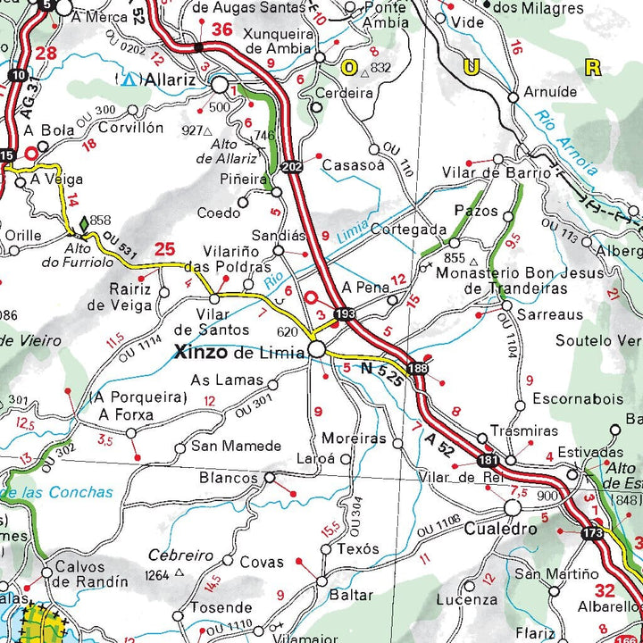 Carte routière n° 571 - Espagne Nord-est (Galice) | Michelin carte pliée Michelin 