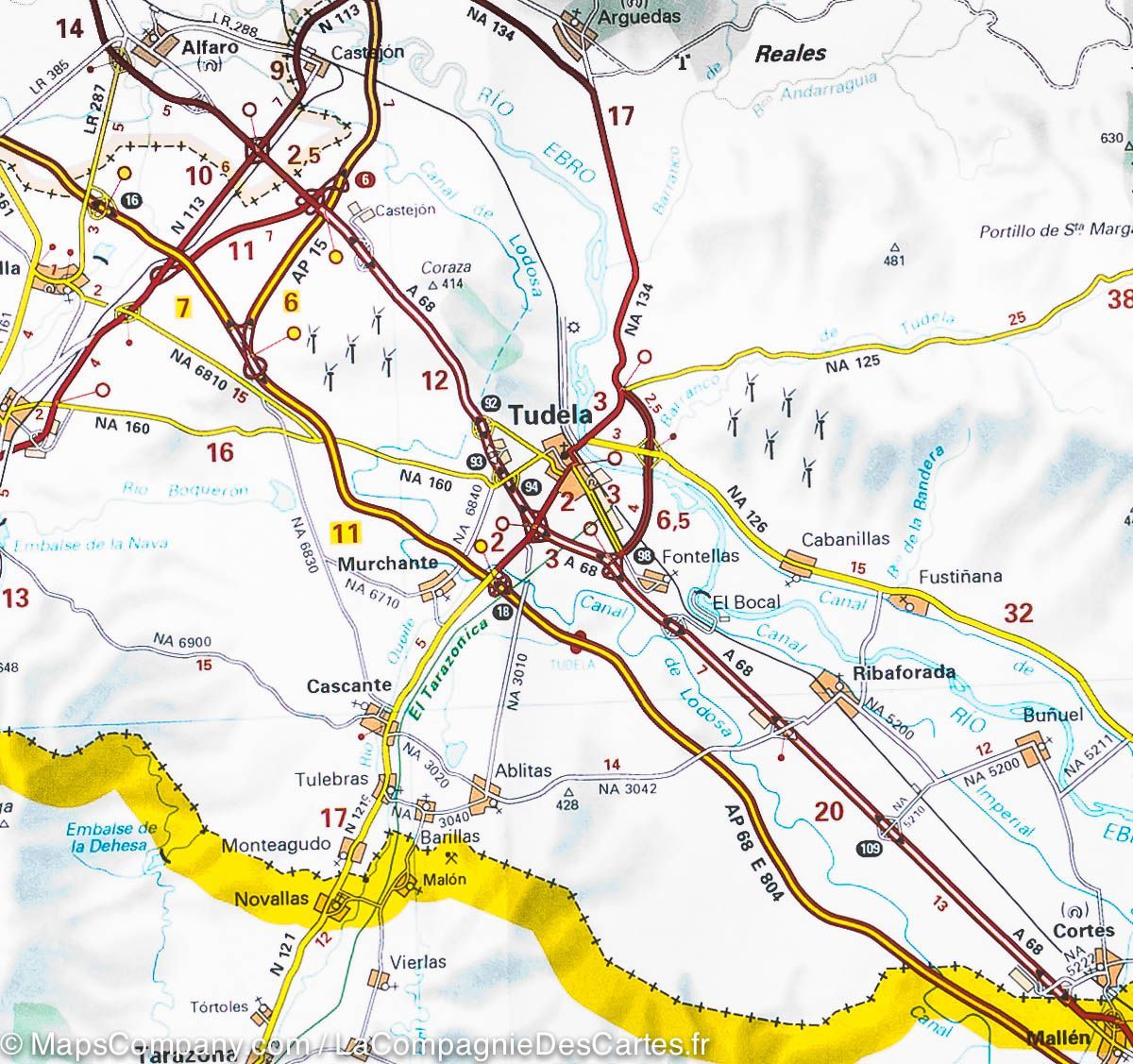 Carte routière n° 573 - Nord de l'Espagne (Pays Basque, Navarre, La Rioja) | Michelin carte routière Michelin