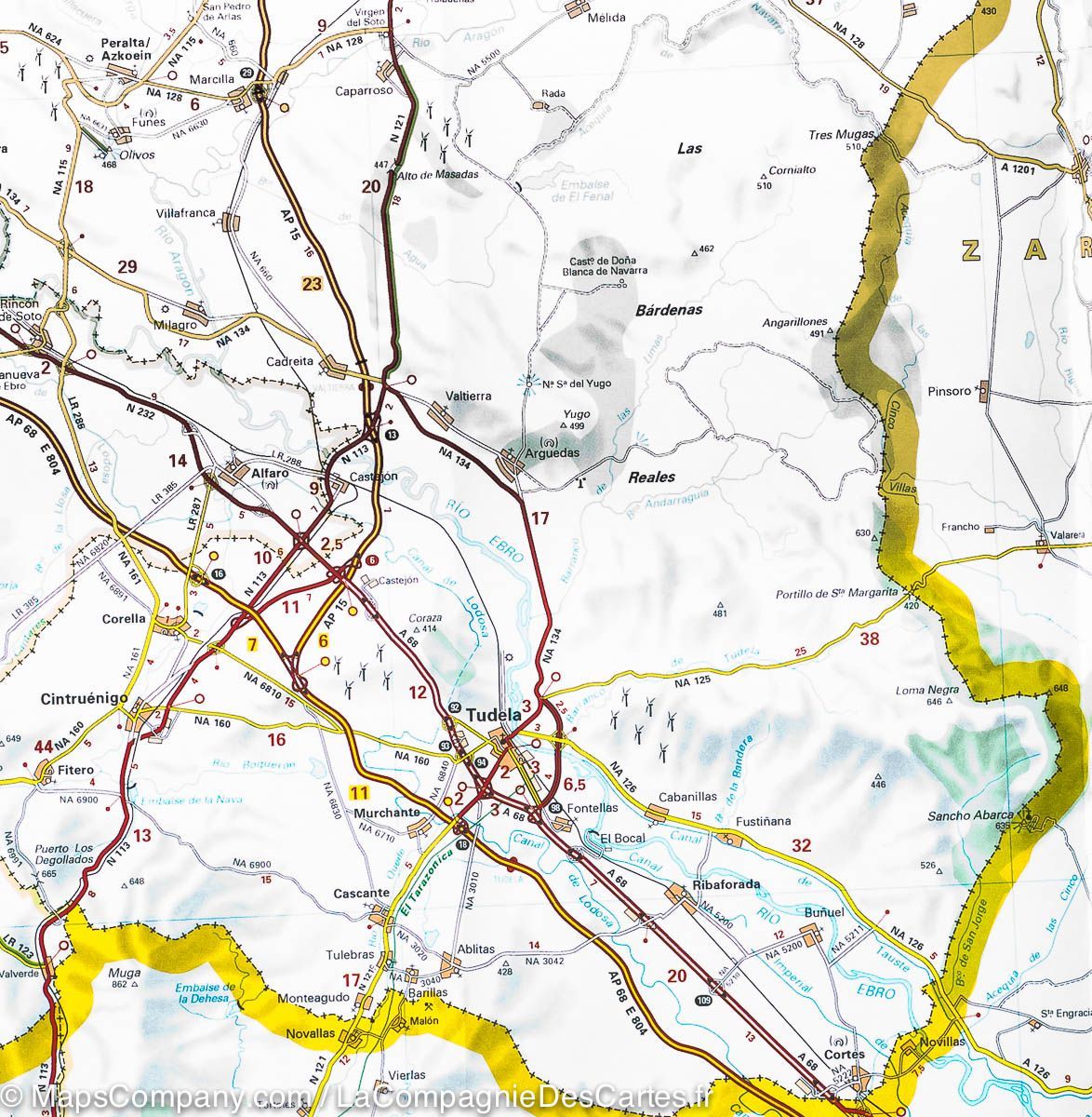 Carte routière n° 573 - Nord de l'Espagne (Pays Basque, Navarre, La Rioja) | Michelin carte routière Michelin