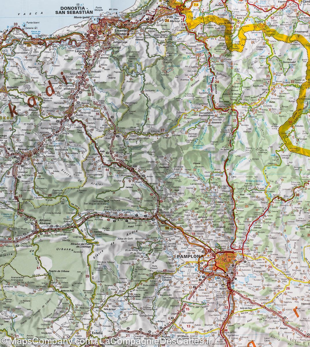 Carte routière n° 573 - Nord de l'Espagne (Pays Basque, Navarre, La Rioja) | Michelin carte routière Michelin