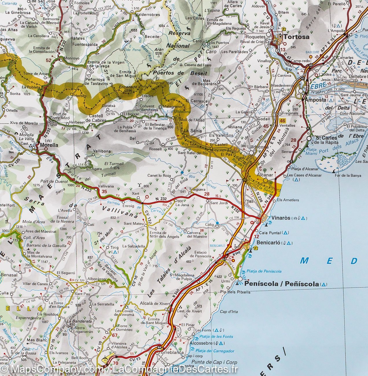 Carte routière n° 574 - Espagne nord-est (Catalogne, Aragon, Andorre) | Michelin carte routière Michelin