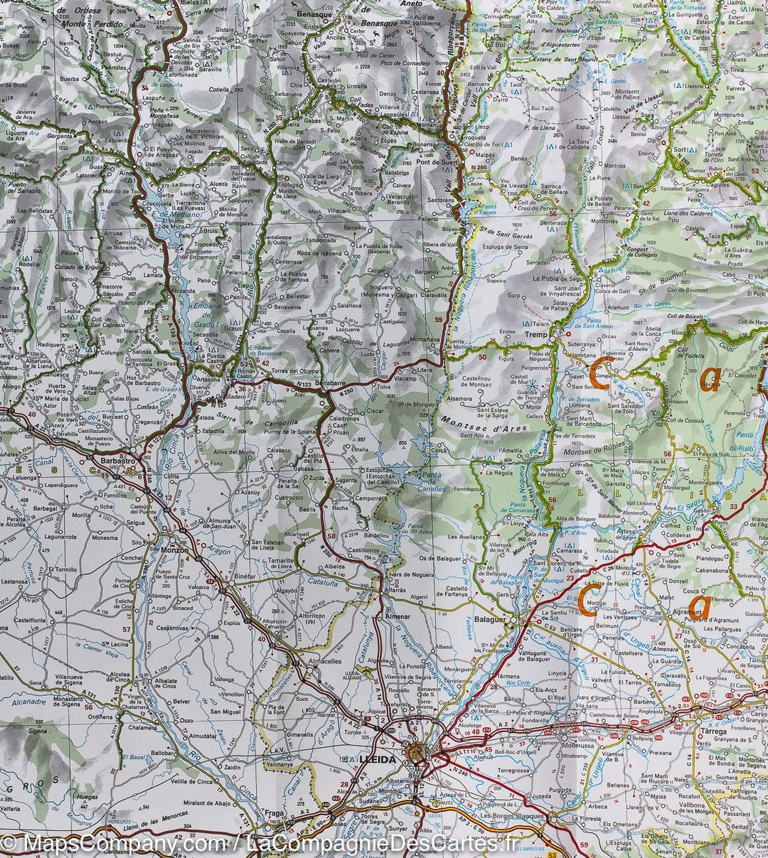 Carte routière n° 574 - Espagne nord-est (Catalogne, Aragon, Andorre) | Michelin carte pliée Michelin 