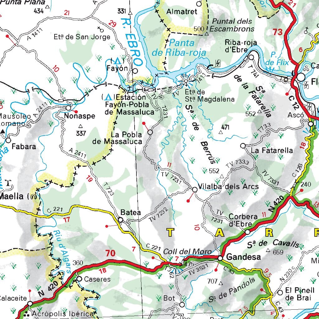 Carte routière n° 574 - Espagne nord-est (Catalogne, Aragon, Andorre) | Michelin carte routière Michelin