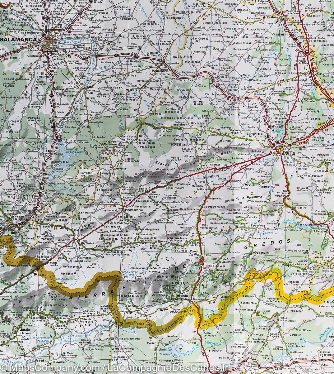 Carte routière n° 575 - Espagne nord-est (Castille-et-Leon & Région de Madrid) | Michelin carte routière Michelin