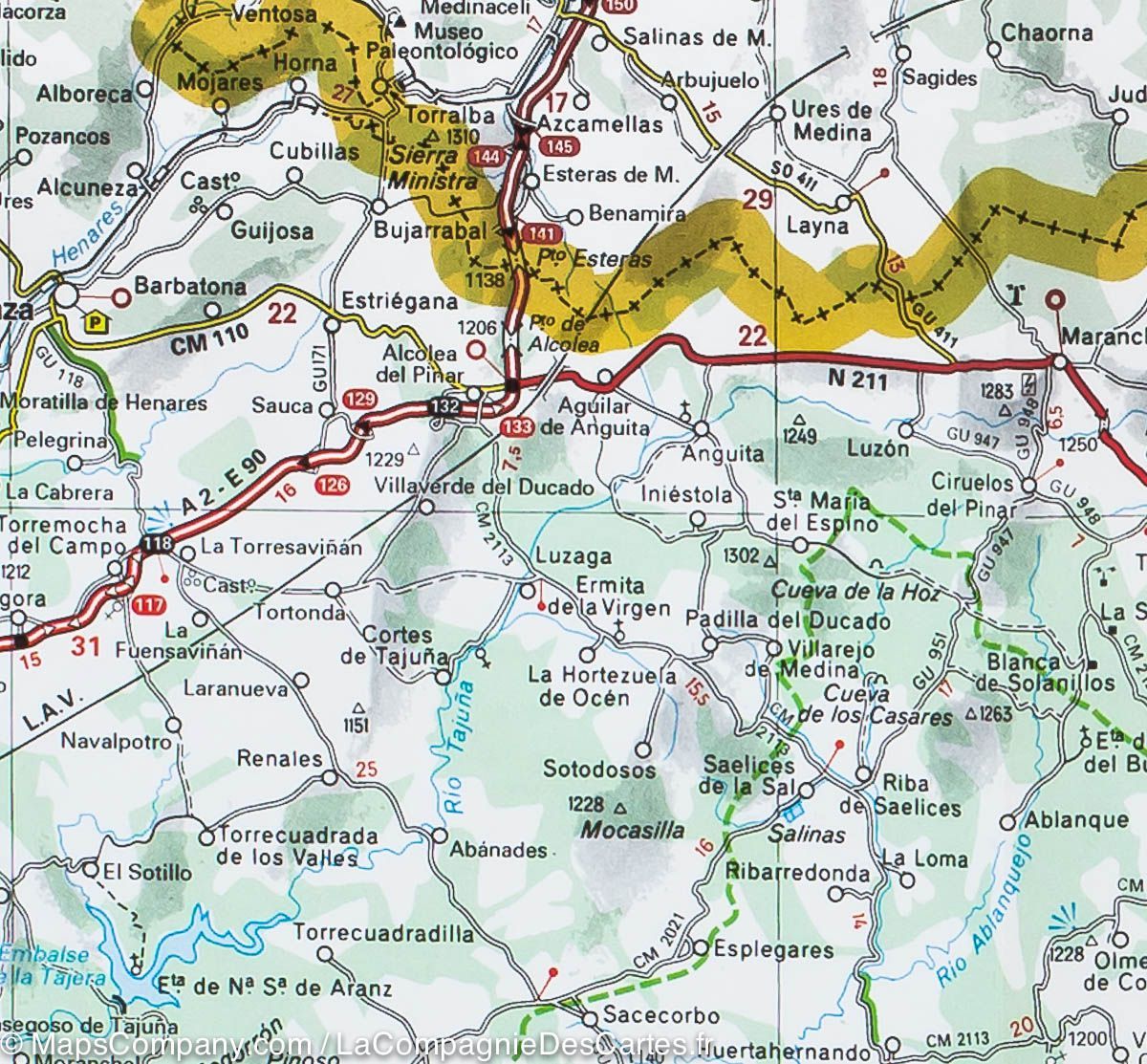 Carte routière n° 575 - Espagne nord-est (Castille-et-Leon & Région de Madrid) | Michelin carte routière Michelin