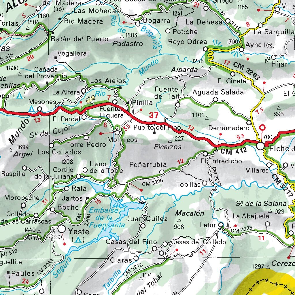 Carte routière n° 576 - Espagne Centrale (Estrémadure, Castille-La-Manche, Madrid | Michelin carte routière Michelin