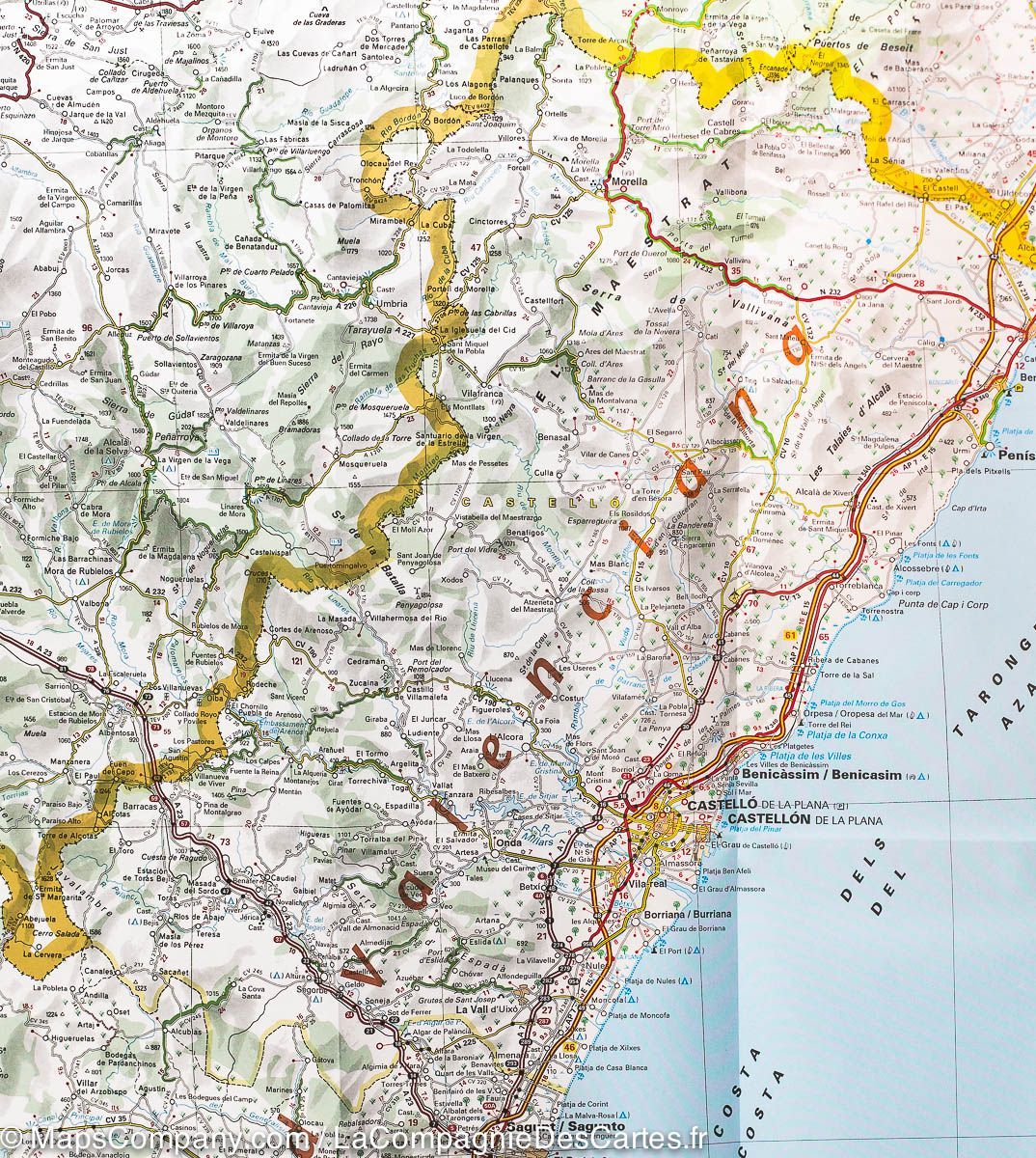 Carte routière n° 577 - Espagne Est (Région de Valence & Murcie) | Michelin carte routière Michelin