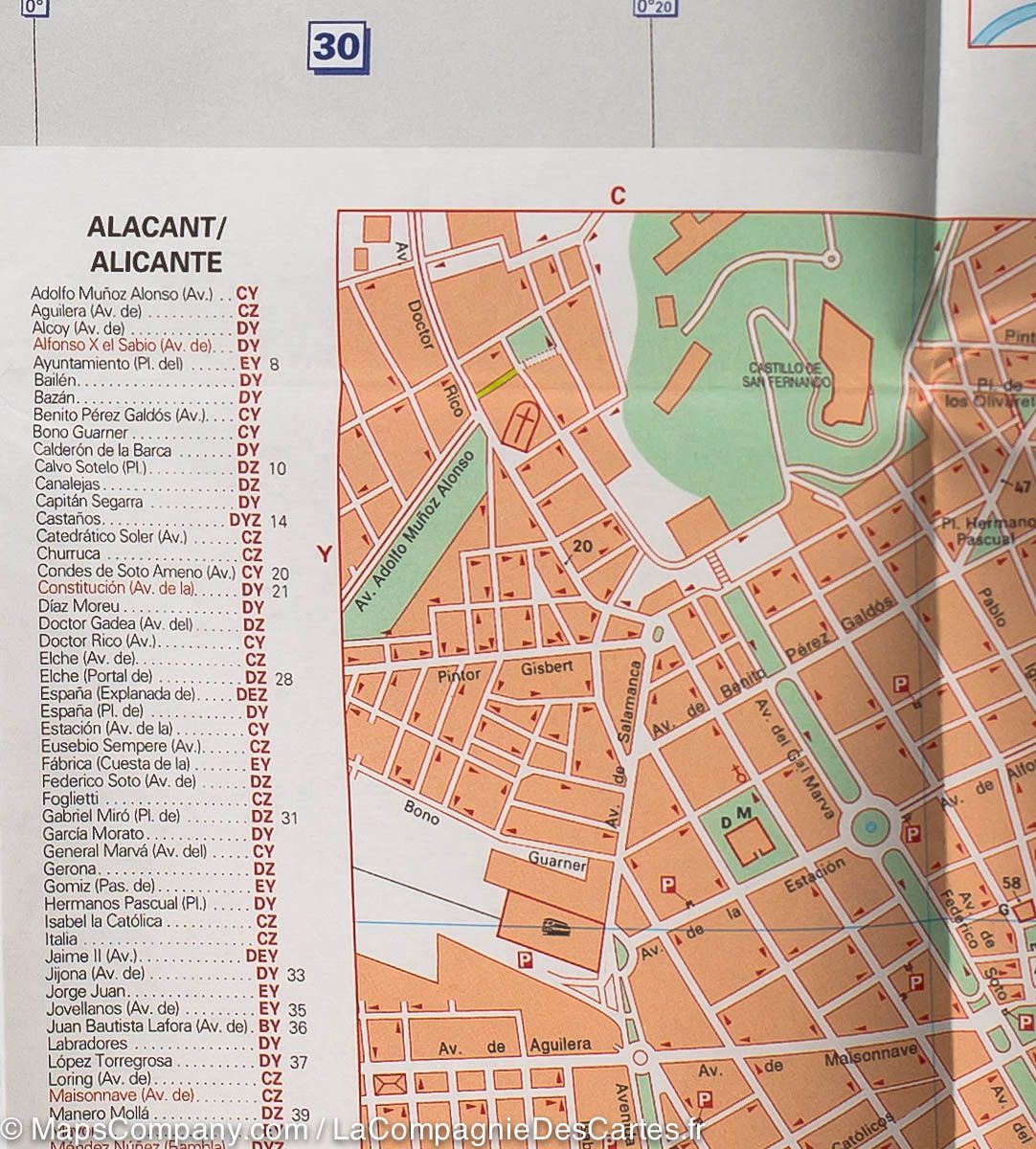 Carte routière n° 577 - Espagne Est (Région de Valence & Murcie) | Michelin carte routière Michelin