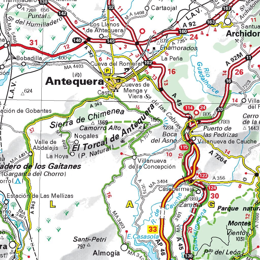 Carte routière n° 578 - Andalousie | Michelin carte routière Michelin