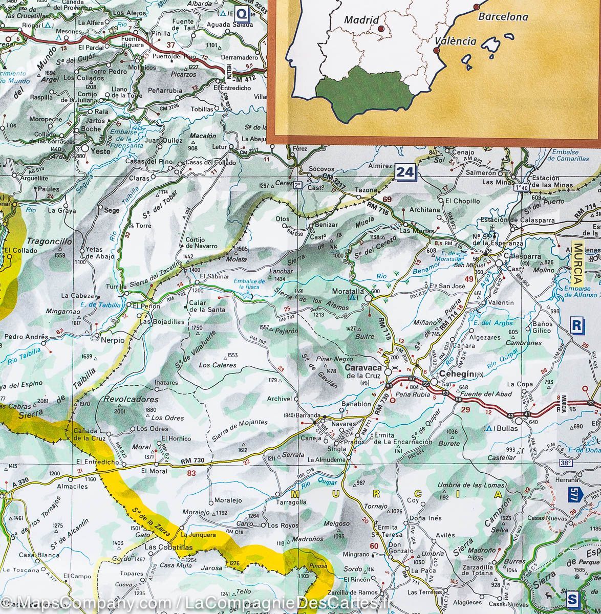 Carte routière n° 578 - Andalousie | Michelin carte routière Michelin