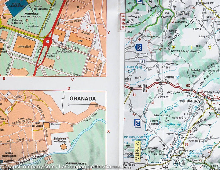 Carte routière n° 578 - Andalousie | Michelin carte pliée Michelin 
