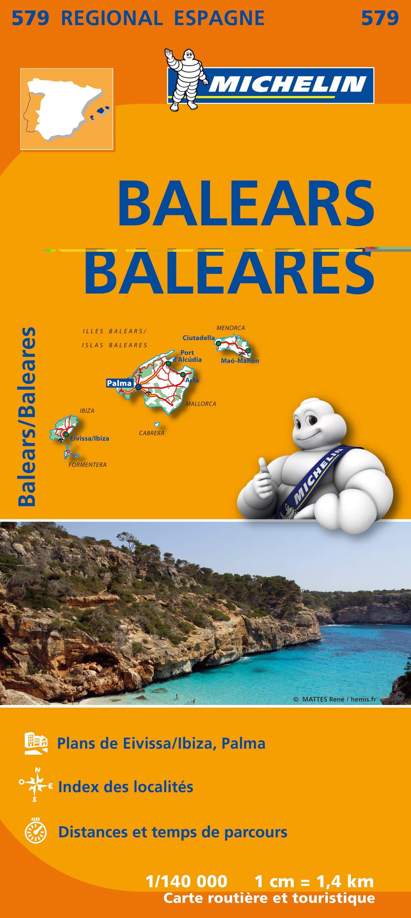 Carte routière n° 579 - Iles Baléares | Michelin carte routière Michelin