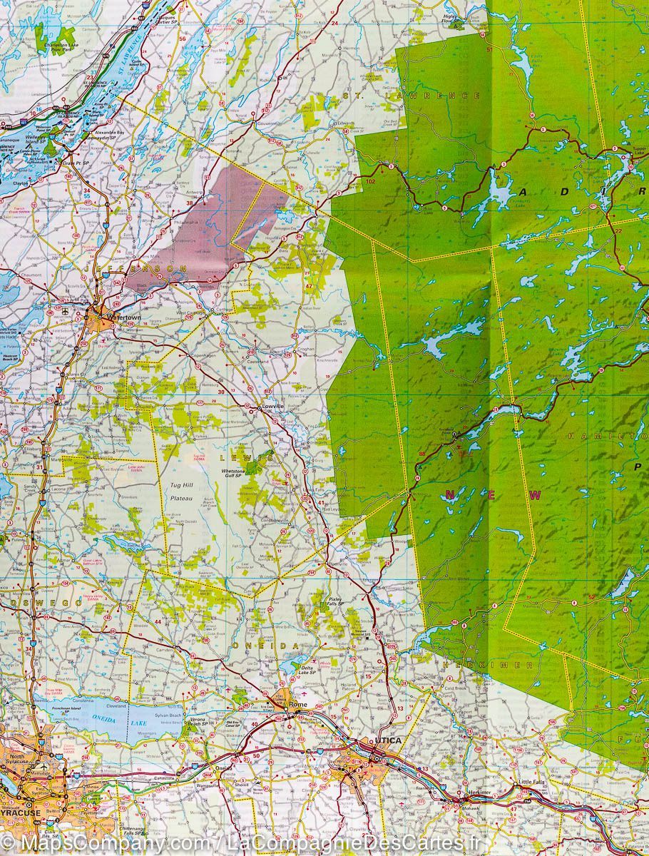 Carte routière n° 581 - Vallée de l'Hudson (Nouvelle Angleterre, Etats-Unis) | Michelin carte routière Michelin