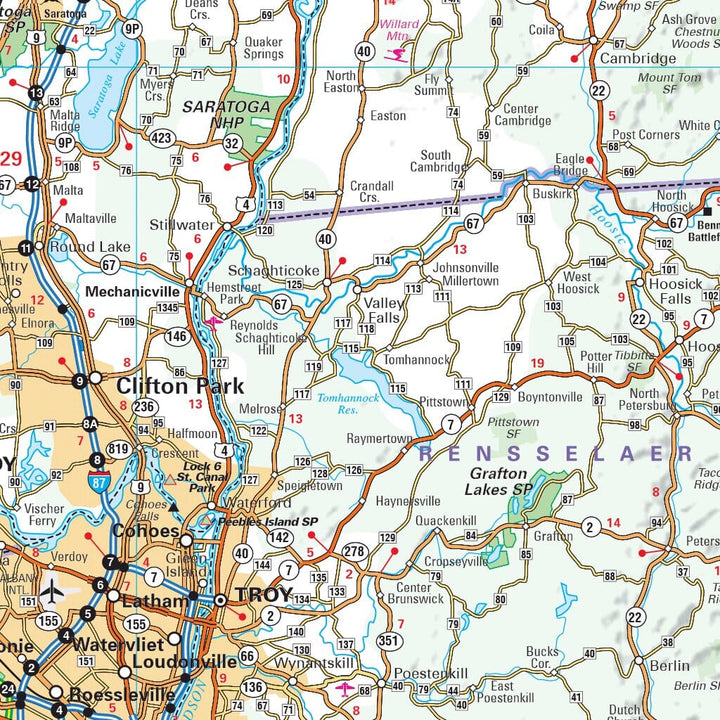 Carte routière n° 581 - Vallée de l'Hudson (Nouvelle Angleterre, USA) | Michelin carte pliée Michelin 