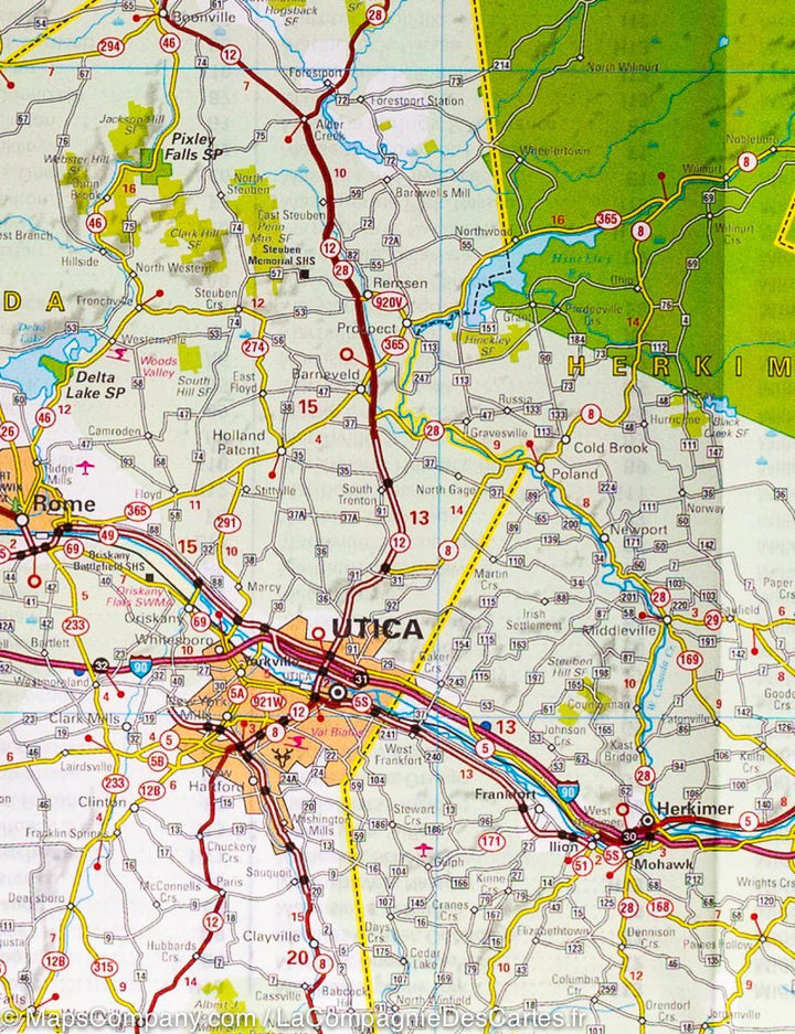 Carte routière de la Vallée de l'Hudson (Nouvelle Angleterre, USA) | Michelin - La Compagnie des Cartes