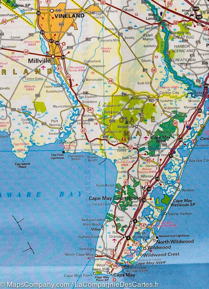 Carte routière du Mid-Atlantic (nord-est des USA) | Michelin - La Compagnie des Cartes