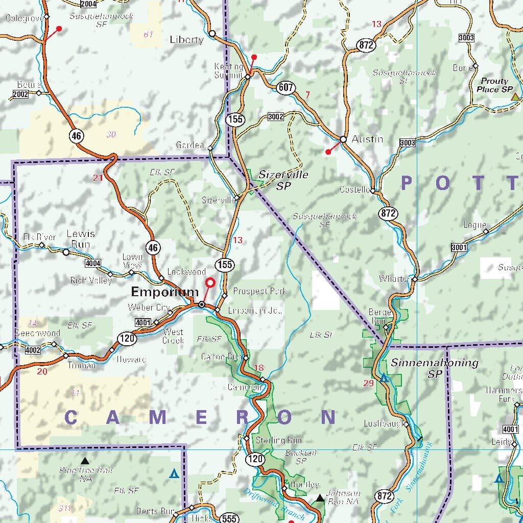 Carte routière n° 582 - Mid-Atlantic (nord-est des Etats-Unis) | Michelin carte routière Michelin