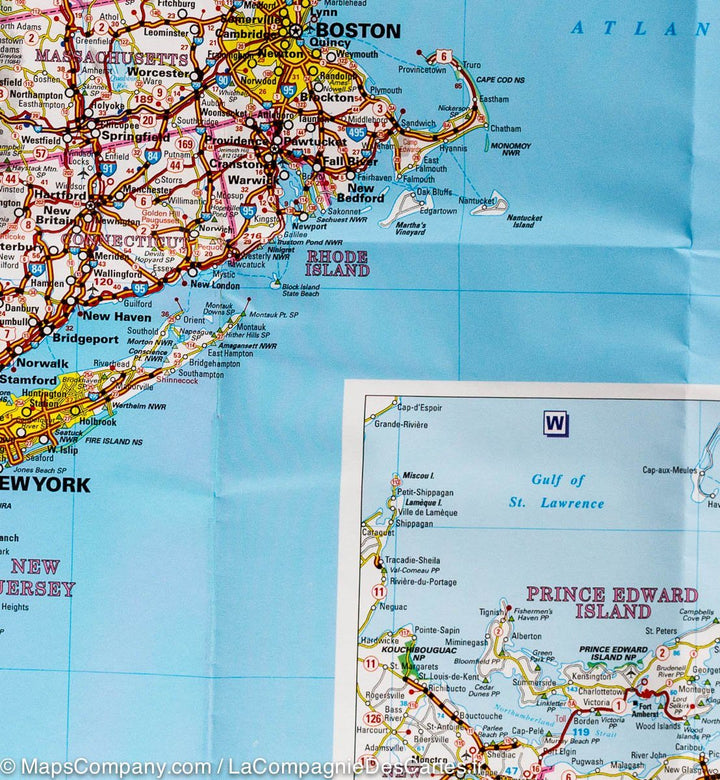 Carte routière n° 583 - USA Nord-est & Canada Est | Michelin carte pliée Michelin 