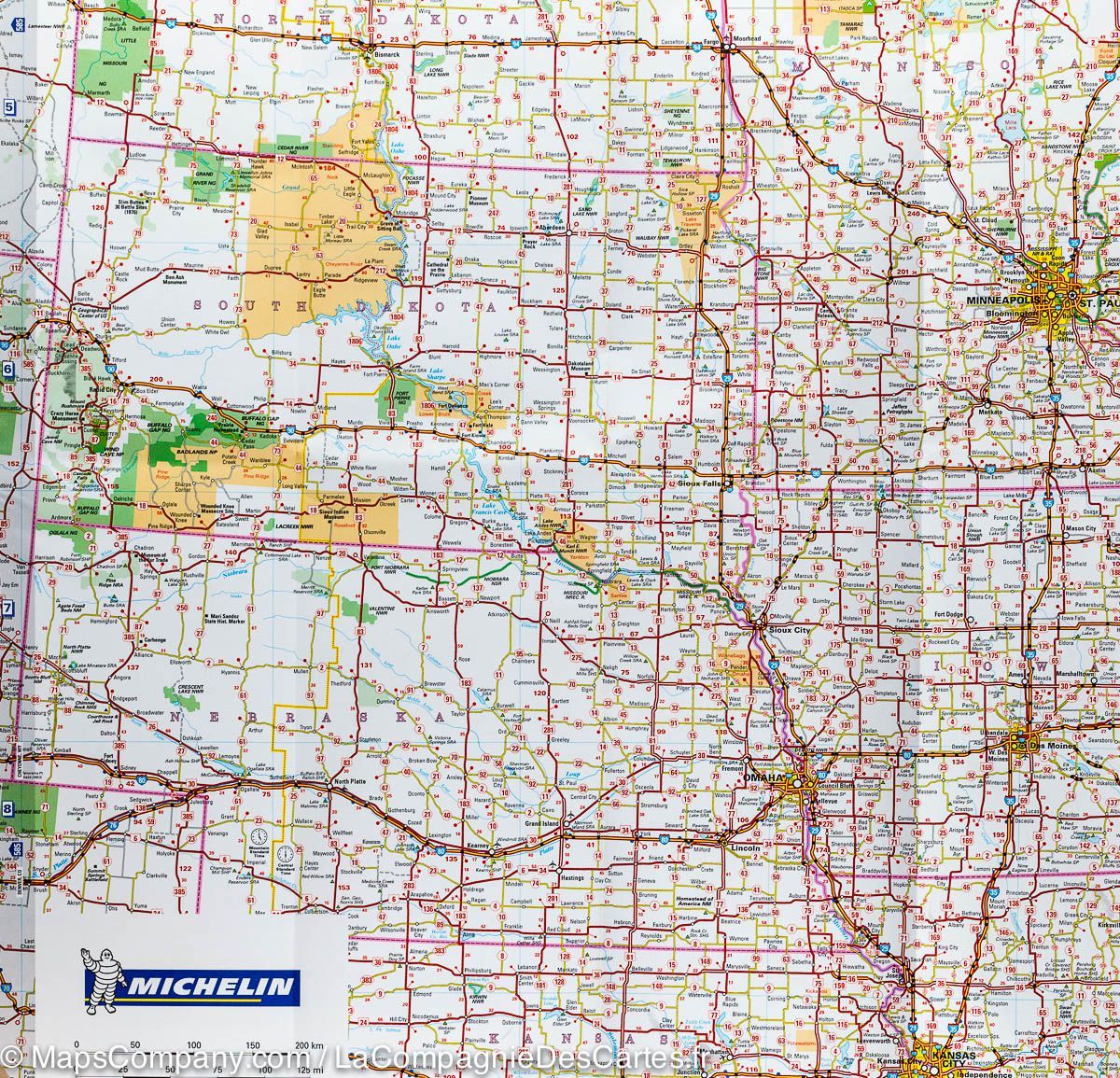 Carte routière n° 583 - Etats-Unis Nord-Est & Canada Est | Michelin carte routière Michelin