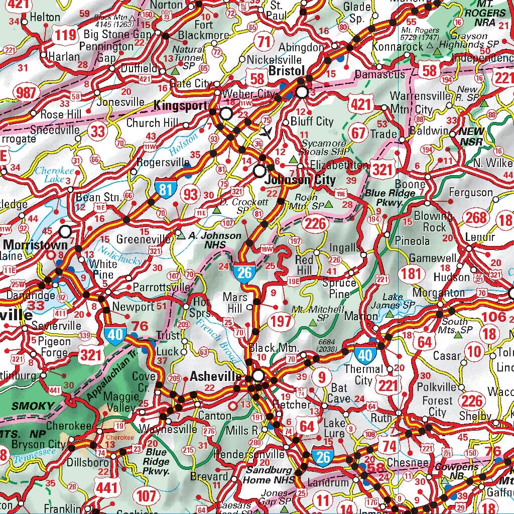 Carte routière n° 584 - USA Sud-Est | Michelin carte pliée Michelin 