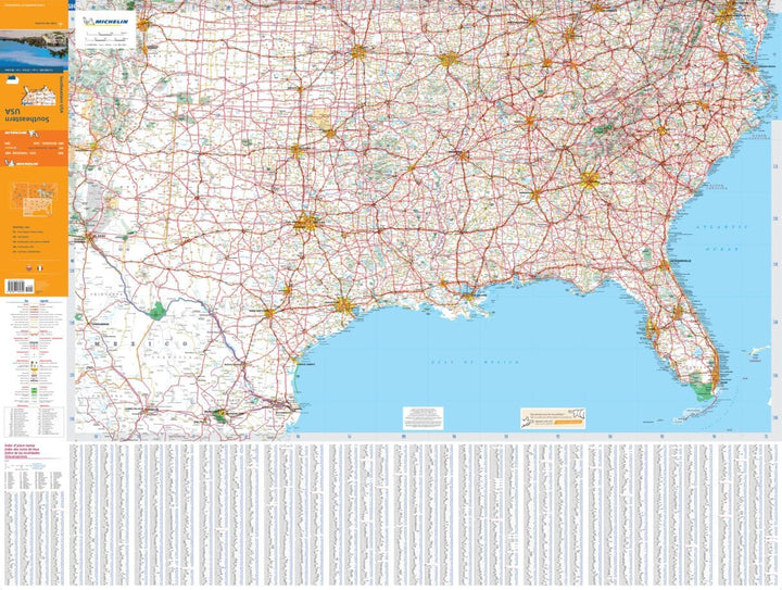 Carte routière n° 584 - USA Sud-Est | Michelin carte pliée Michelin 
