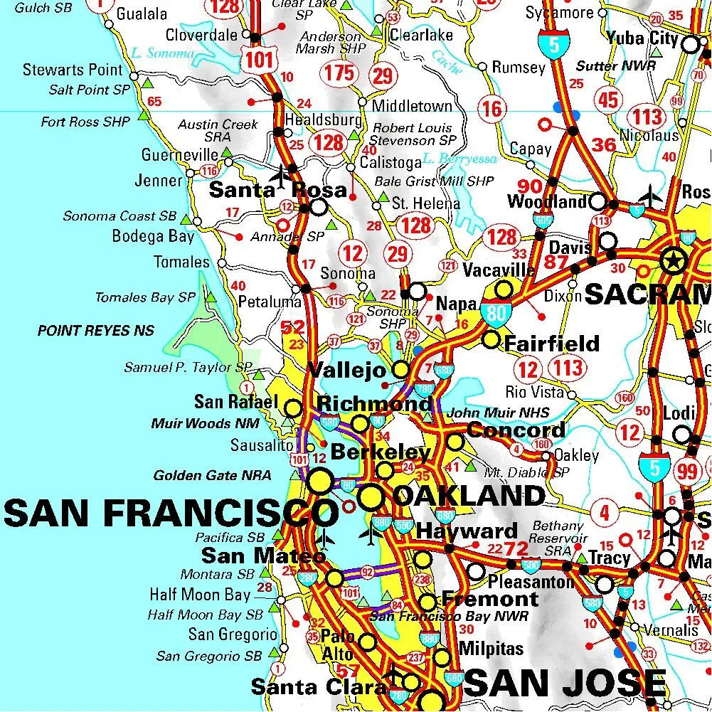 Carte routière n° 585 - Etats-Unis Ouest & Canada Ouest | Michelin carte routière Michelin