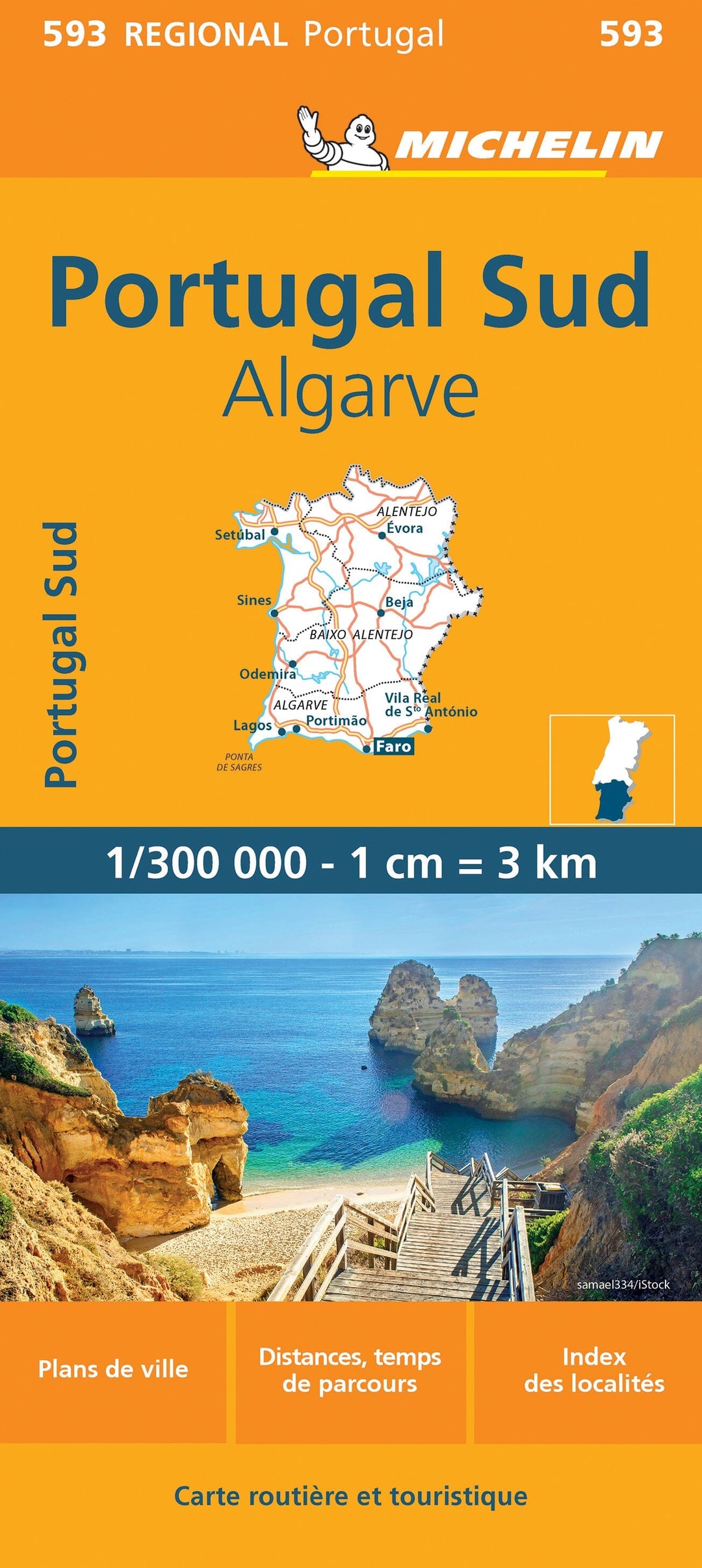 Carte routière n° 593 - Portugal Sud & Algarve | Michelin carte pliée Michelin 