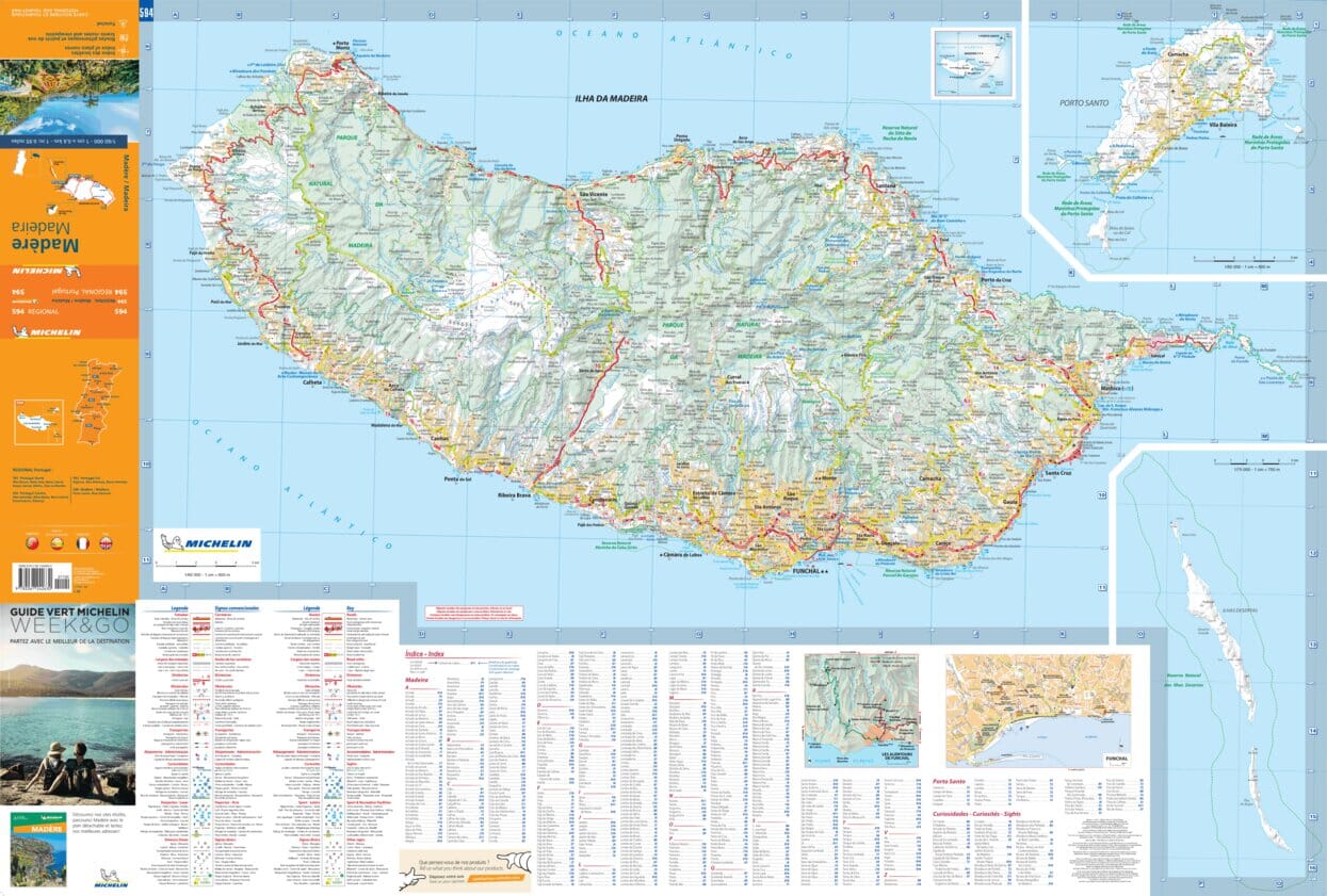 Carte routière n° 594 - Madère | Michelin carte routière Michelin