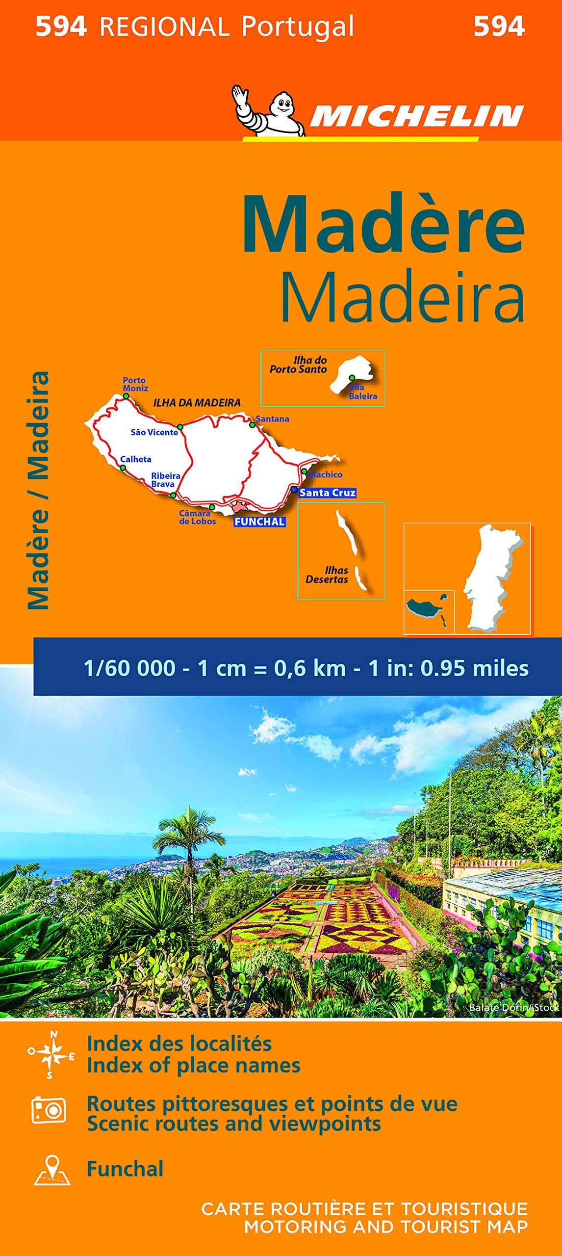 Carte routière n° 594 - Madère | Michelin carte routière Michelin