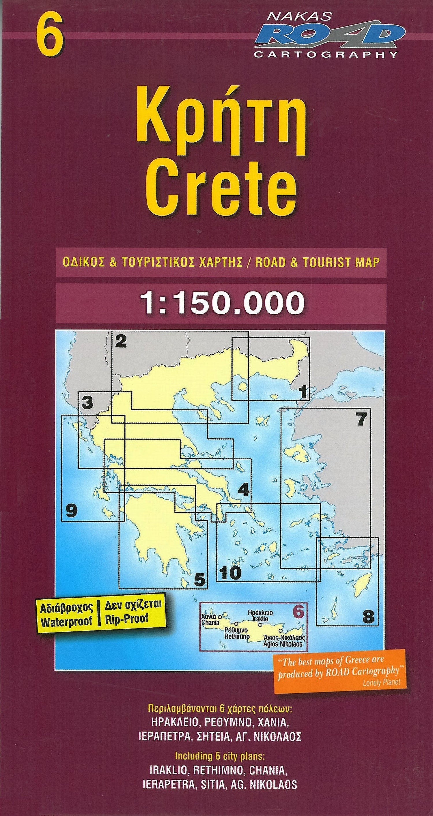 Carte routière n° 6 - Crète | Road Editions carte routière Road Editions