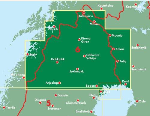 Carte routière n° 6 - Laponie Suédoise et Kiruna | Freytag & Berndt carte routière Freytag & Berndt