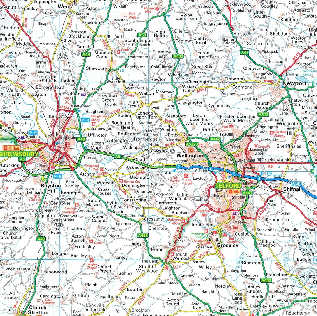 Carte routière n° 6 - Pays de Galles | AA Publishing carte pliée AA Publishing 