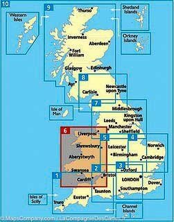 Carte routière n° 6 - Pays de Galles | AA Publishing carte routière AA Publishing