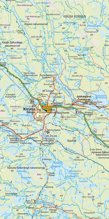 Carte routière n° 6 - Suède du Nord (Nord : Lulea, Kiruna, Narvik) | Kümmerly & Frey carte routière Kümmerly & Frey