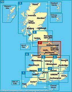 Carte routière n° 7 - Angleterre Nord | AA Publishing carte pliée AA Publishing 