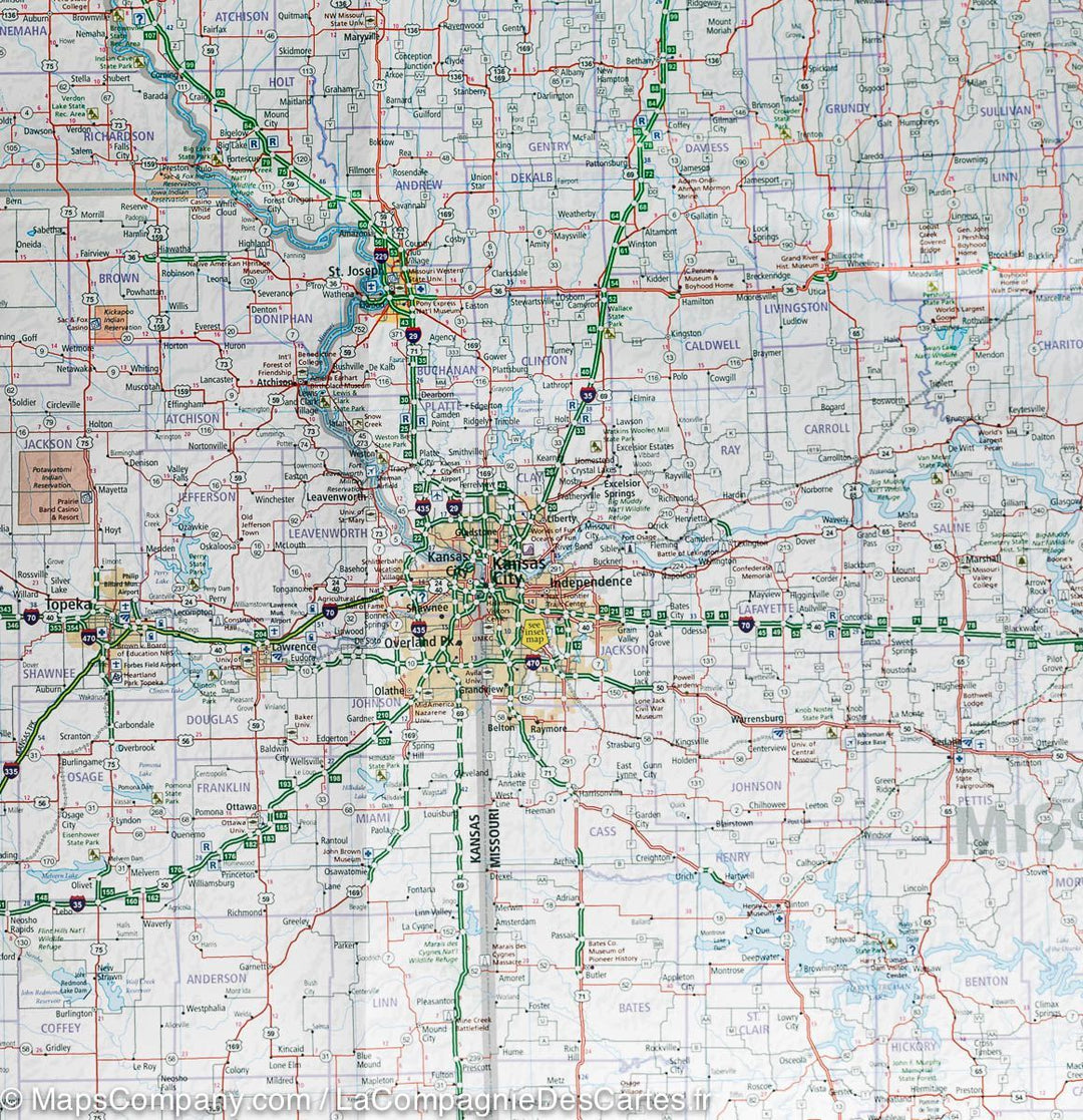 Carte routière n° 7 - USA Centre Sud | Hallwag carte pliée Hallwag 