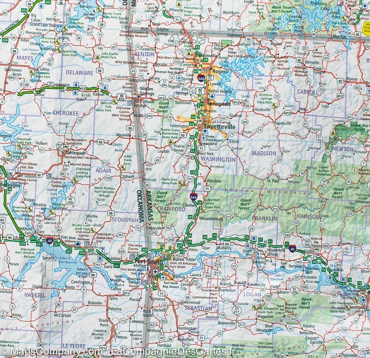 Carte routière n° 7 - USA Centre Sud | Hallwag carte routière Hallwag