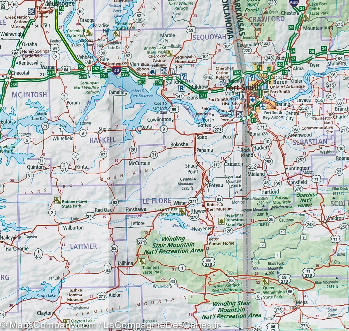 Carte routière n° 7 - USA Centre Sud | Hallwag carte routière Hallwag