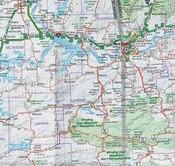 Carte routière n° 7 - USA Centre Sud | Hallwag carte pliée Hallwag 