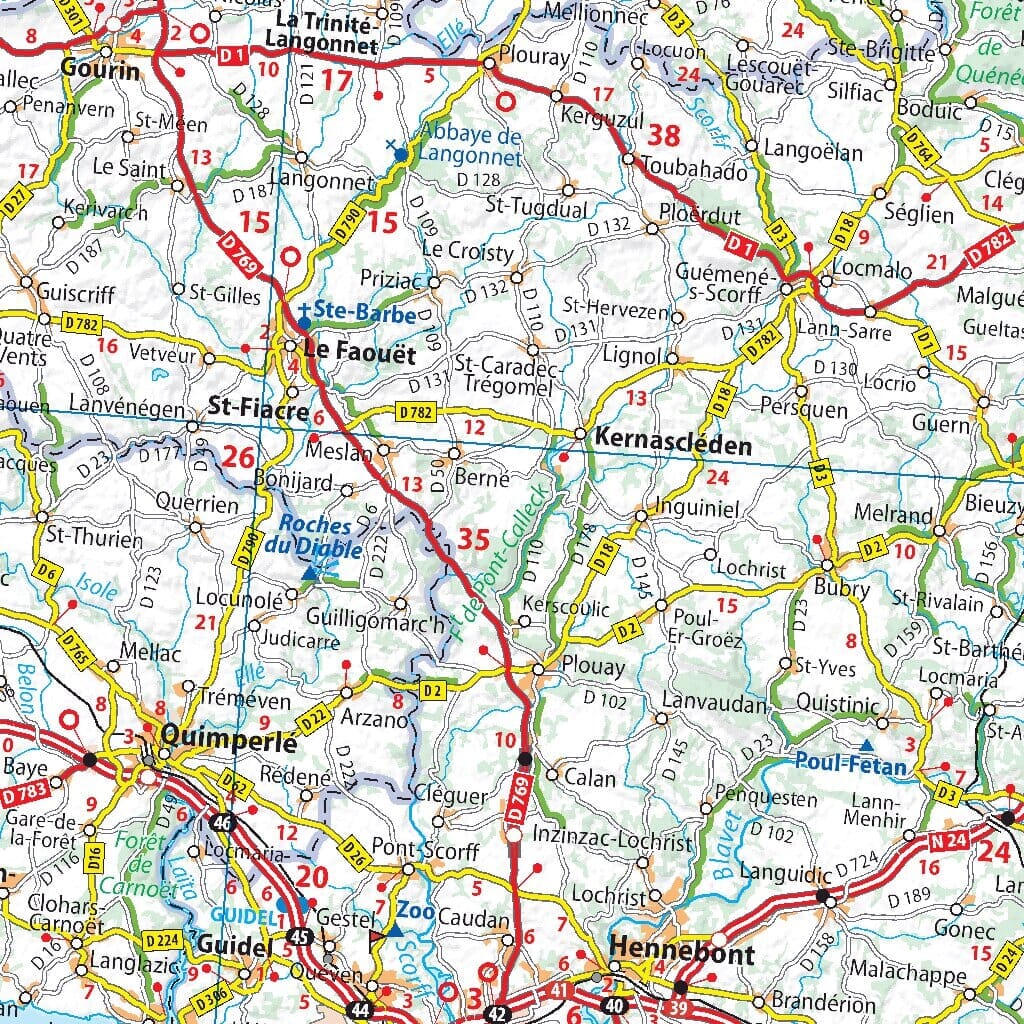 Carte routière n° 706 - 1/4 France - Nord-Ouest 2026 | Michelin carte routière Michelin