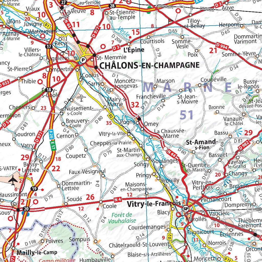 Carte routière n° 707 - 1/4 France - Nord-Est 2026 | Michelin carte routière Michelin