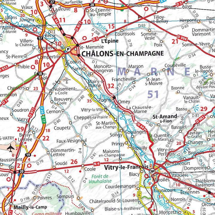 Carte routière n° 707 - France Nord-Est 2023 | Michelin carte pliée Michelin 